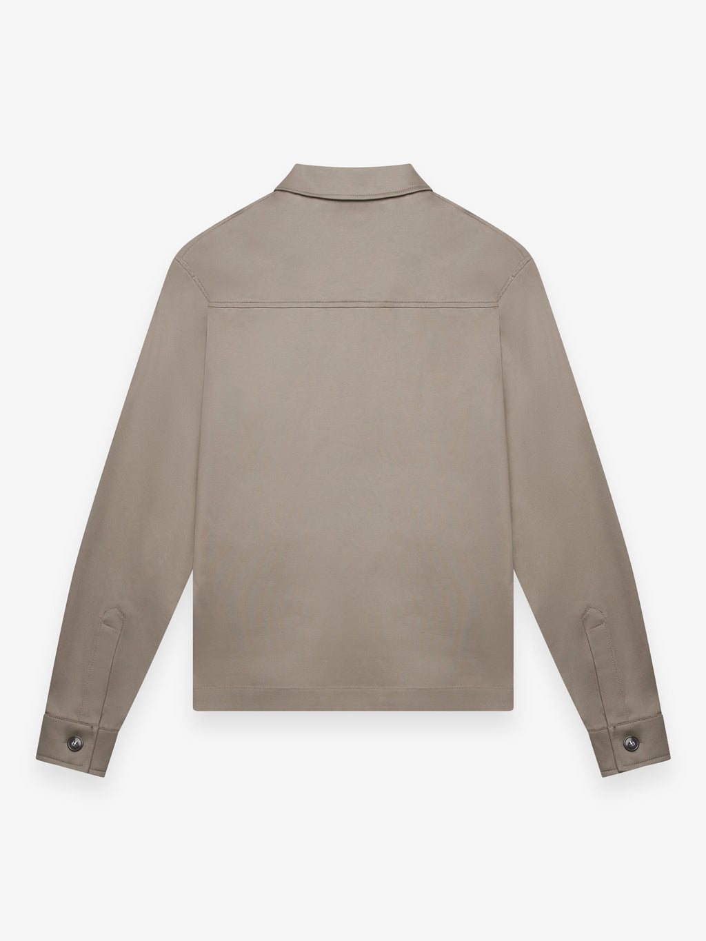 Valenza Supima zip overshirt in lead grey, achterkant