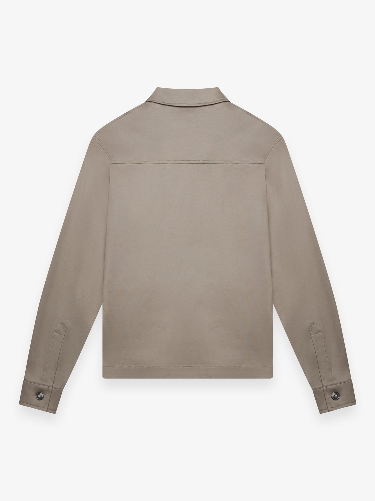 Valenza Supima zip overshirt in lead grey, achterkant