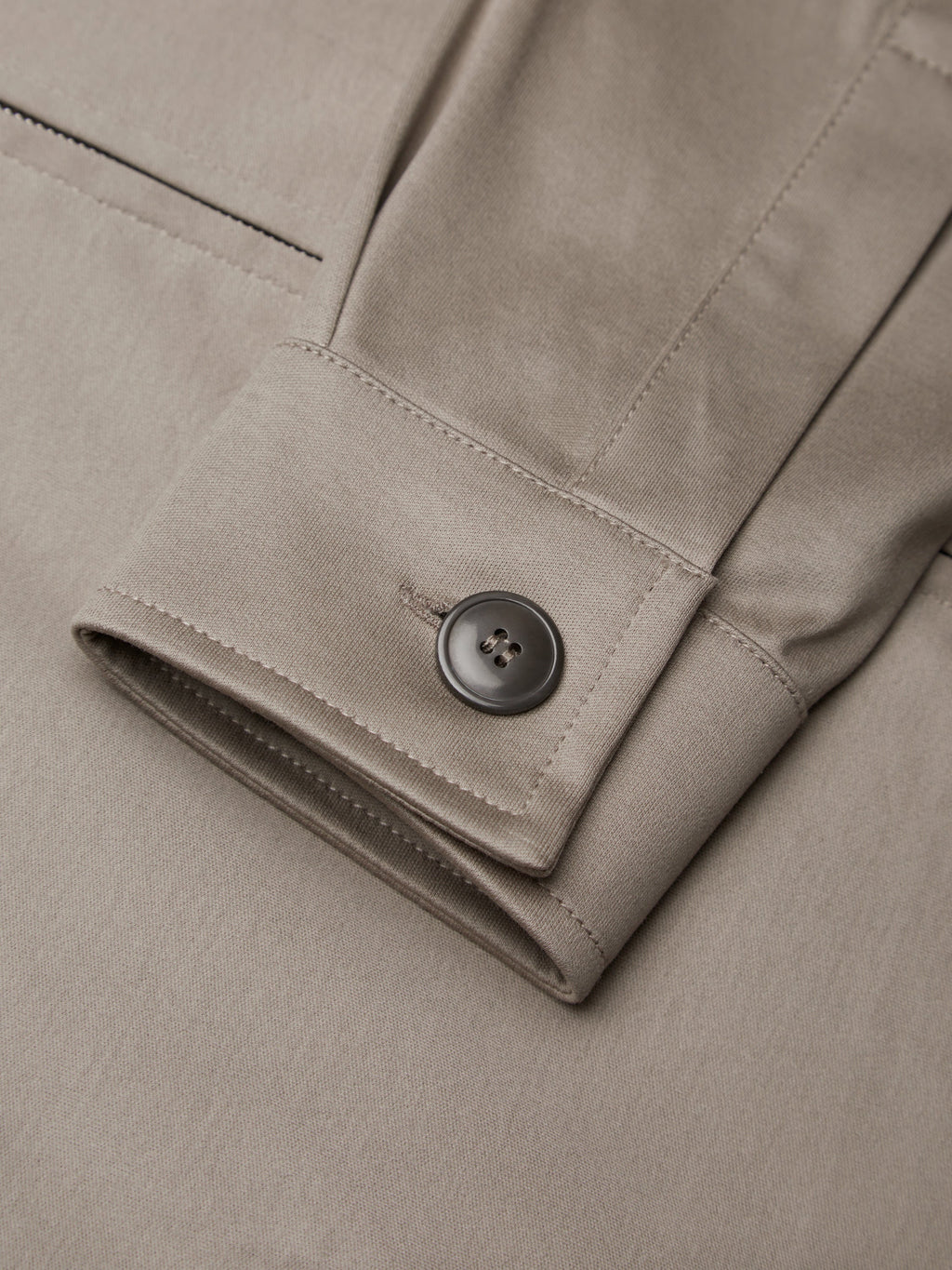 Parelmoeren manchetknoop van de Valenza Supima zip overshirt