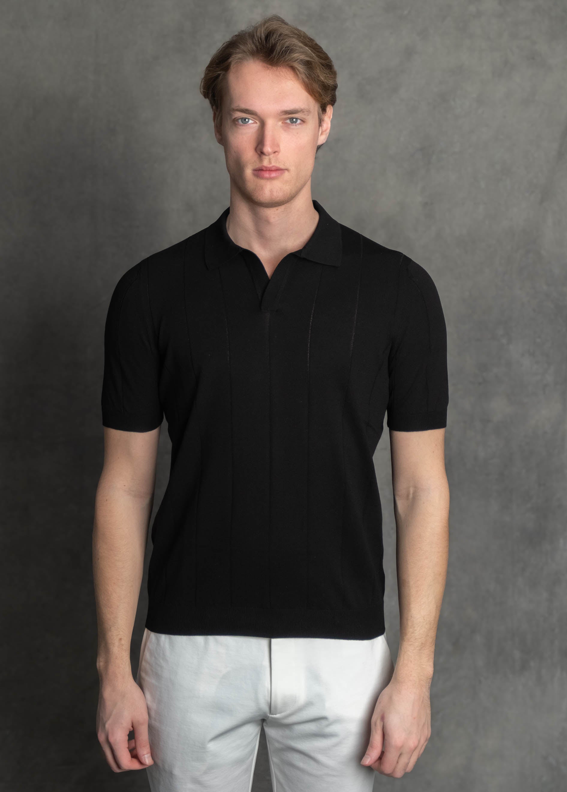 Luigi's Italian Knitwear | Striped Summer Polo