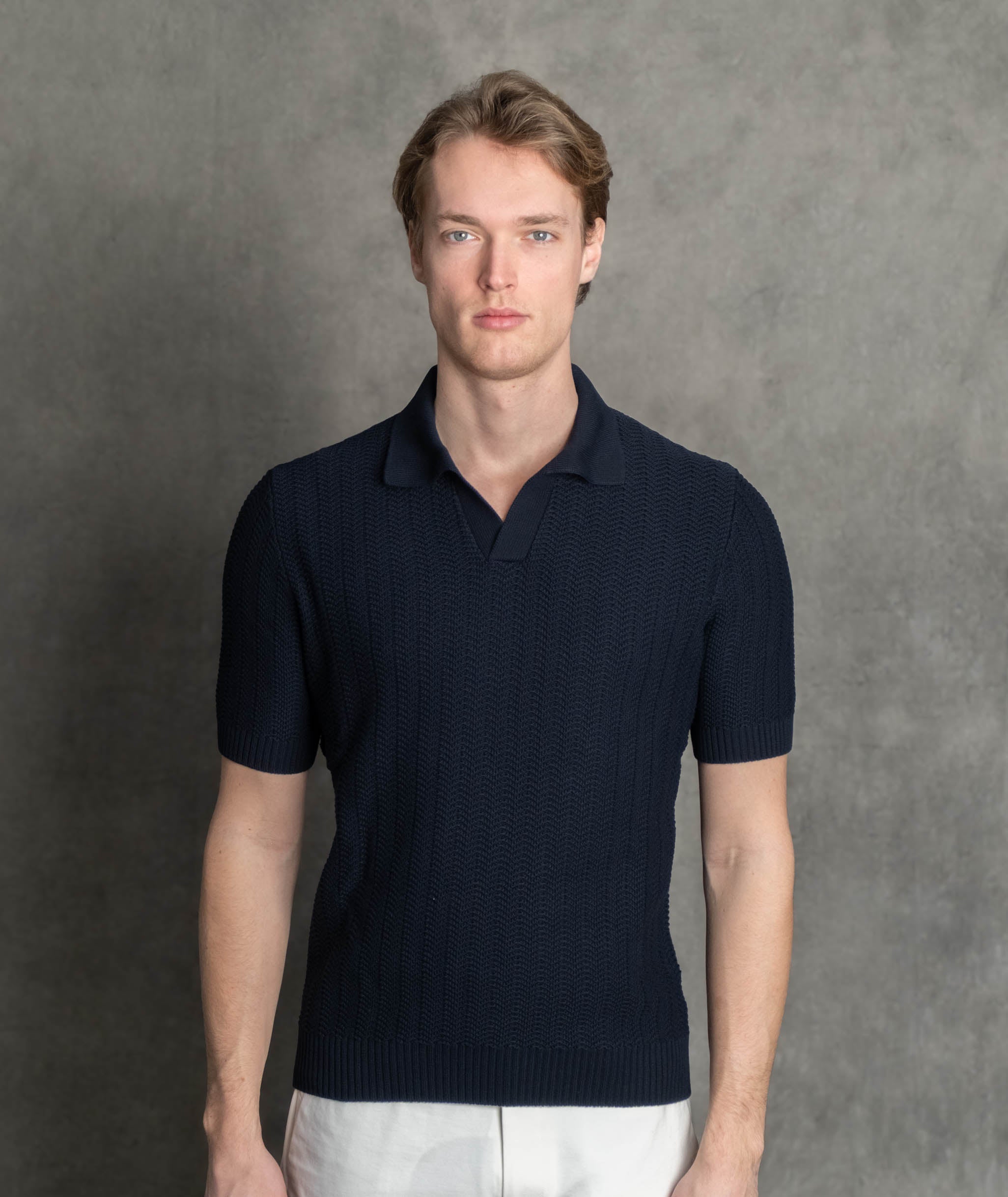 Luigi's Italian Knitwear | Knitted Summer Polo Katoen