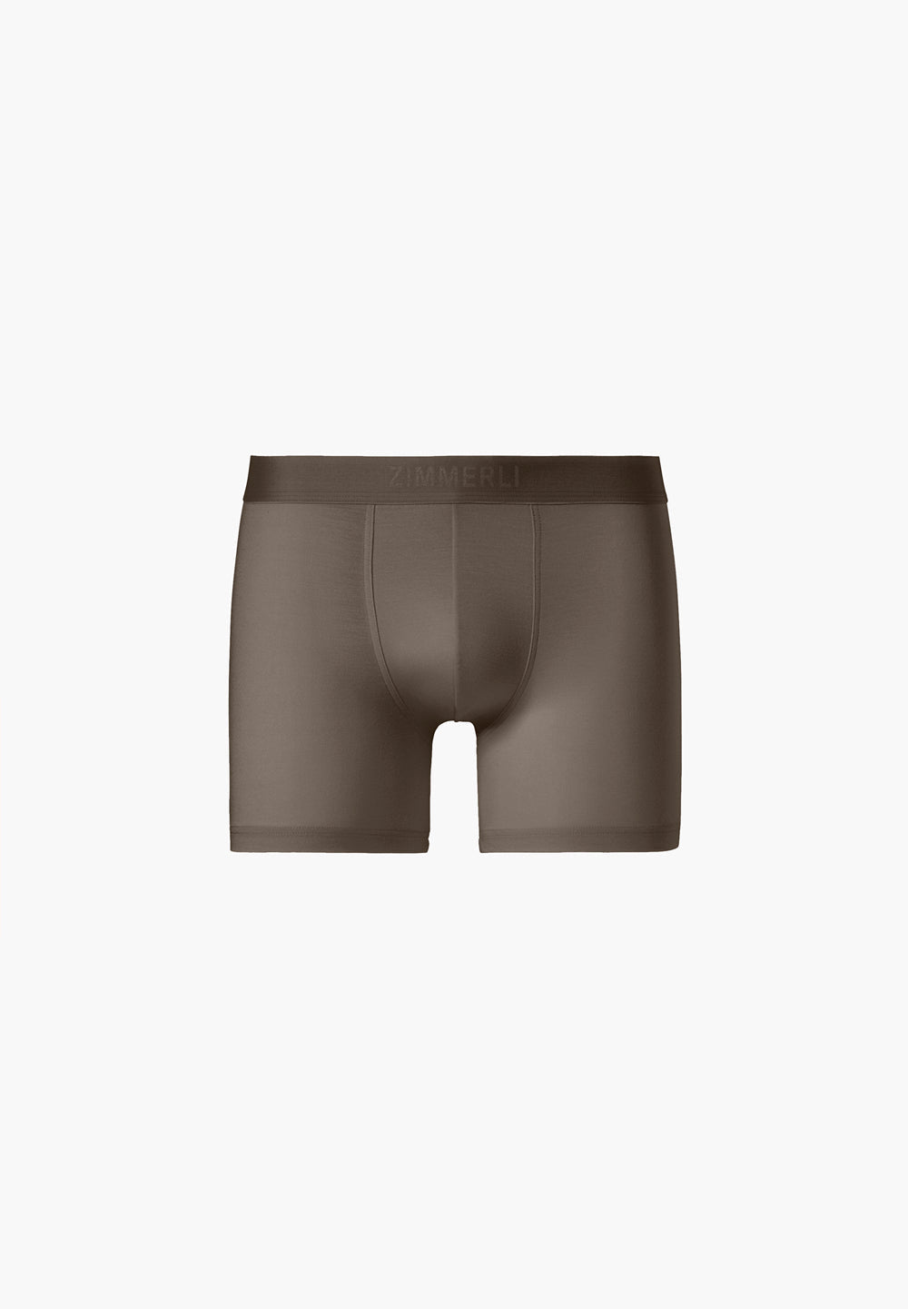 Zimmerli Pureness boxer brief met langer been in walnoot