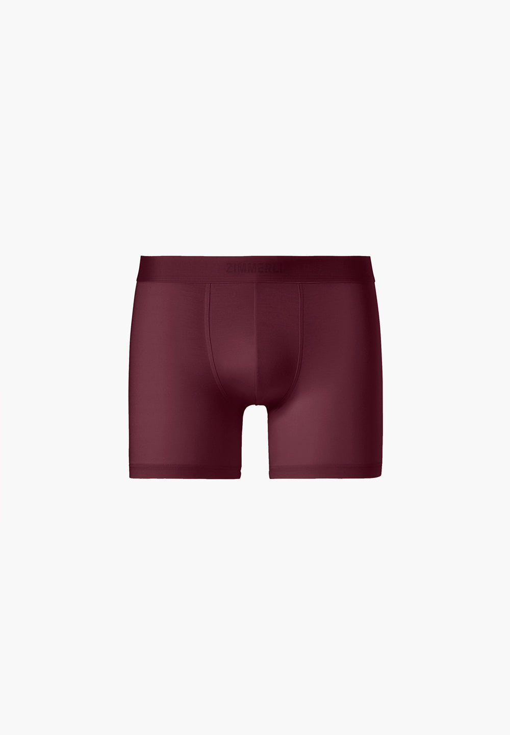 Zimmerli Pureness boxer brief met langer been in bordeaux