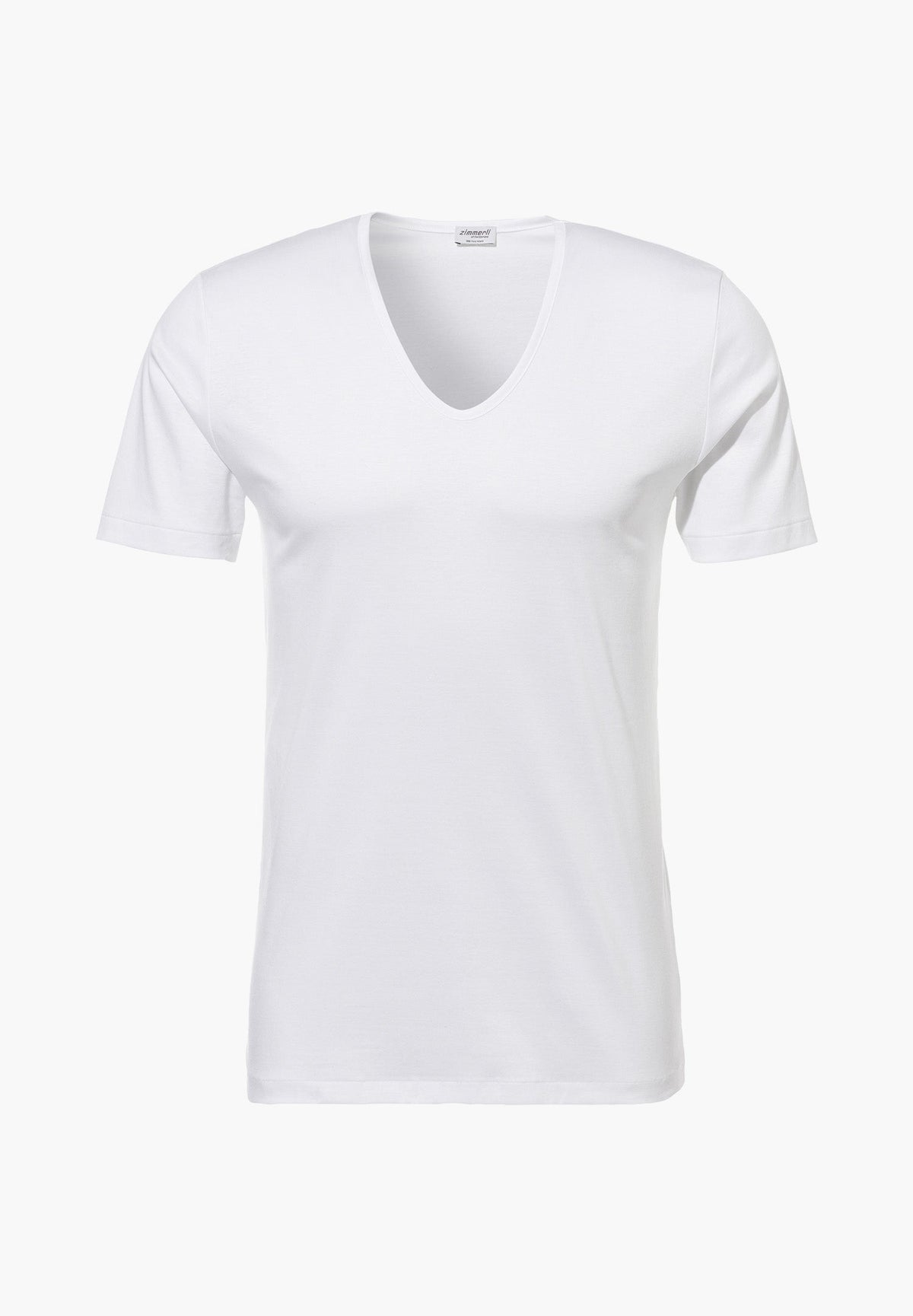 Zimmerli Sea Island T-shirt met V-hals in wit, Sea Island katoen